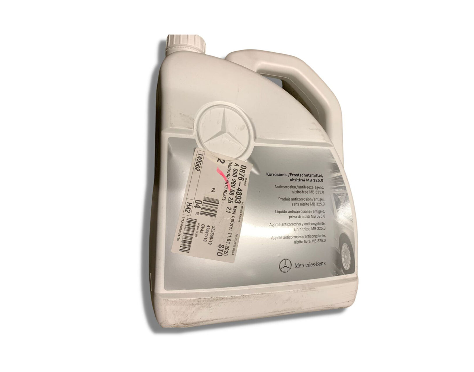 A000 989 08 25 10 Mercedes Benz 325.0 Anti-Corrosion / Anti-Freeze Agents  radiator coolant (1.5 liter)